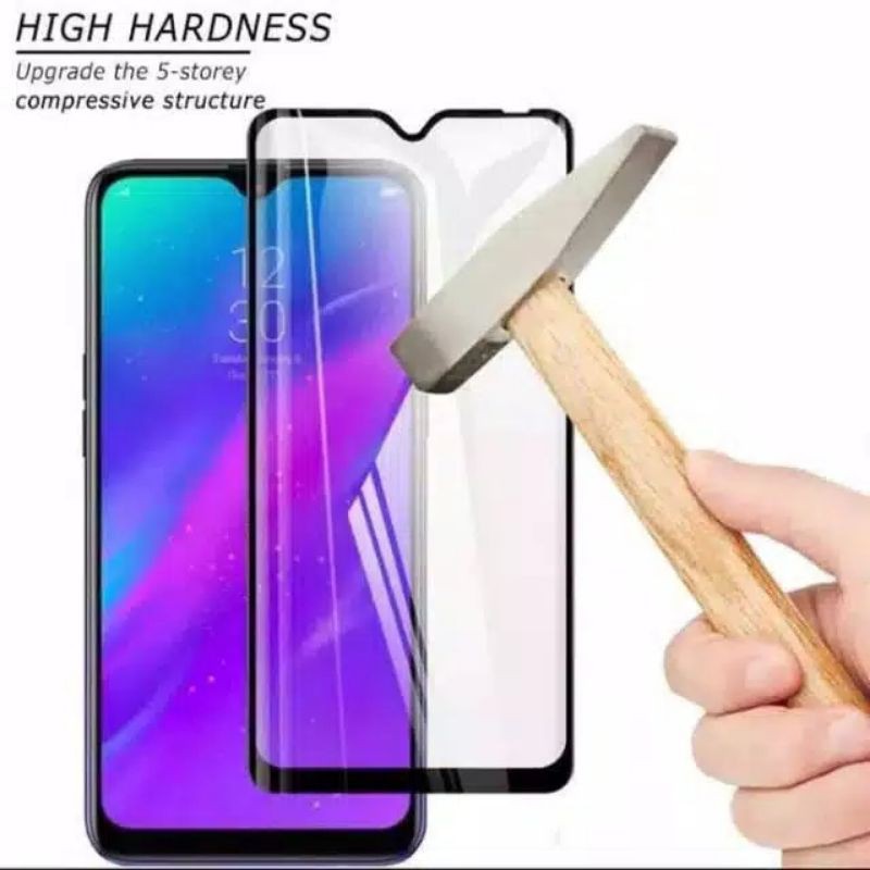 Tempered glass full harga grosir all tipe oppo /vivo /realme /iphone /samsung