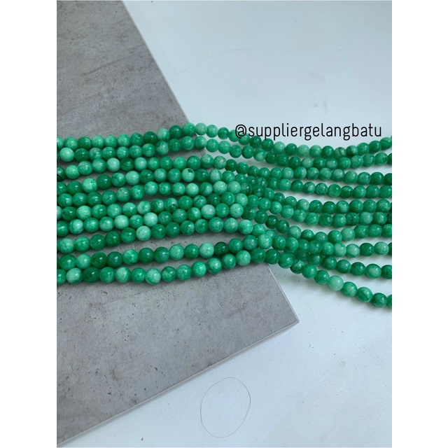 bahan batu giok taiwan 8mm renceng kalung gelang akik imperial hijau bahan kalung gelang anting strap mask kerajinan tangan craft citayam fashion week etink vintage elegan bali manik crystal