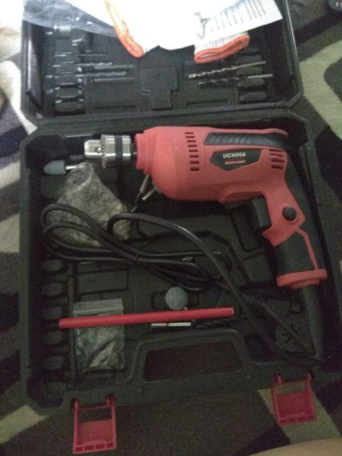 Mesin Bor 10mm Uchiha Heavy Duty Kerja Berat Drill Listrik Ori