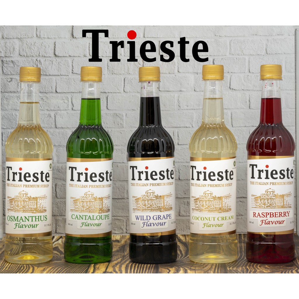 

TRIESTE SYRUP / SIRUP rasa LYCHEE / STRAWBERRY / KIWI / PEACH / RASPBERRY / CHERRY / BLUE CURACAO