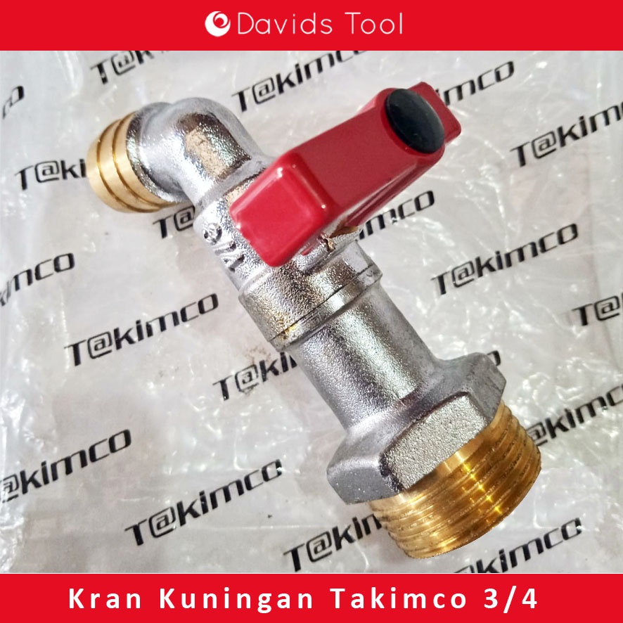 Kran Kamar Mandi Keran Tembok Kuningan 3/4 Inch Takimco