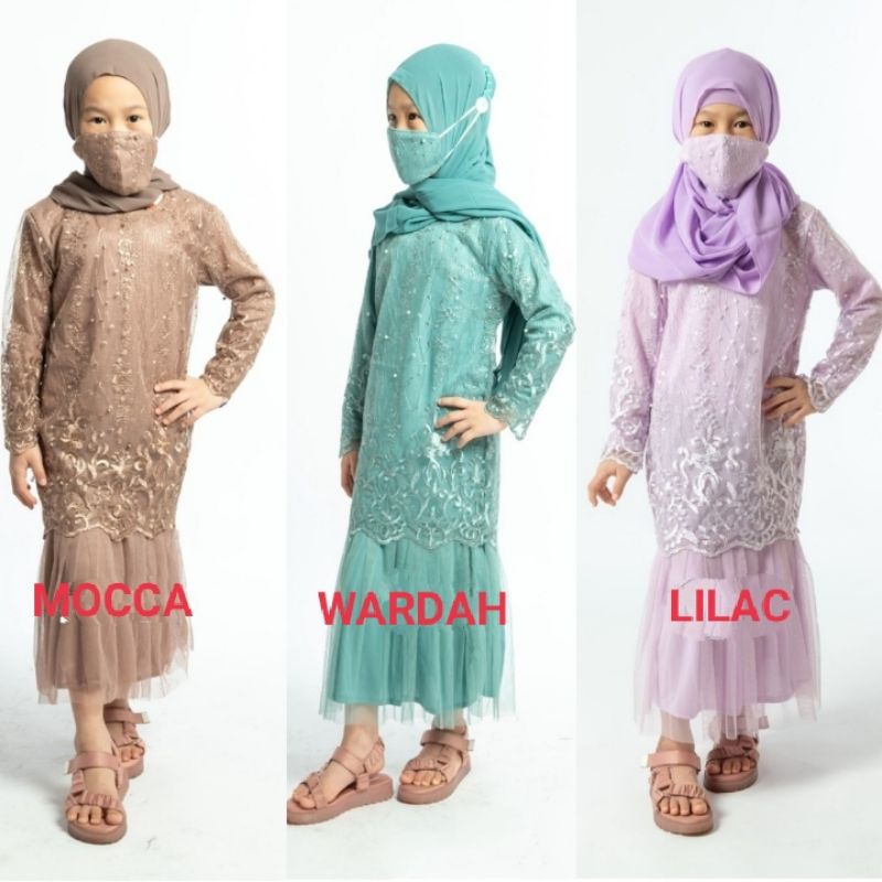 GAMIS ANAK-ANAK/DUYUNG TUTU ANAK-ANAK BRUKAT TILE MUTIRA