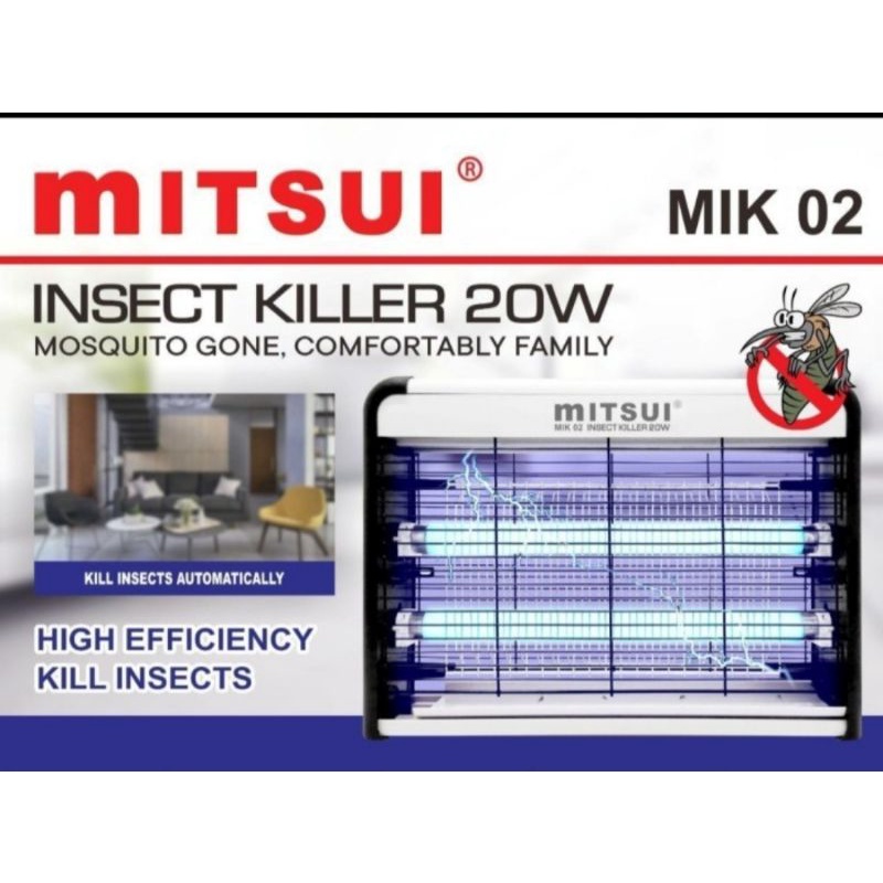 insect killer MITSUI 20 watt MIK 02 - perangkap nyamuk lampu uv