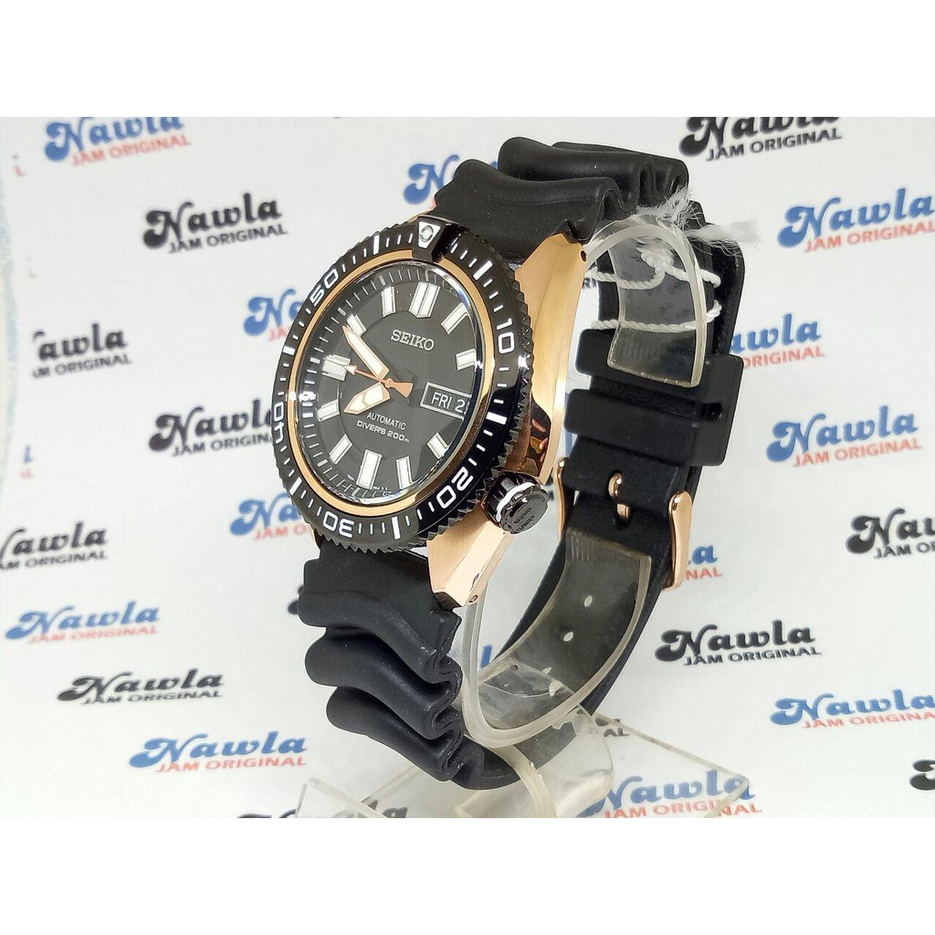 Seiko Automatic SKZ330K1 Diver Stargate Rose Gold - Jam Tangan Pria SKZ330