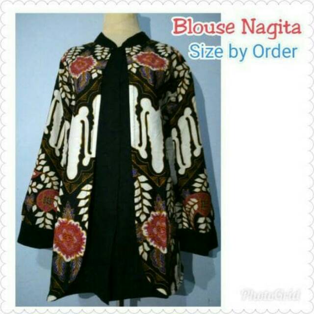 Blouse atasan wanita batik kerja jumbo bigsize murah ld 140-180 cm