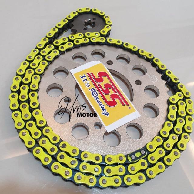 Gir Set SSS Sonic 150 R,Sonic,Rx King ,Rxk Rantai Gold 428 415 - Gear Set Sss Sonic 150 R Sonic-428 kuning