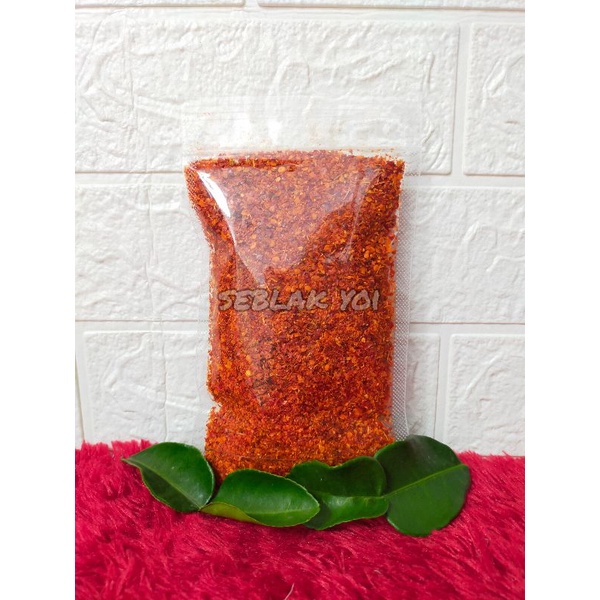 Cabe bubuk aroma daun jeruk 100 gram super jeletot