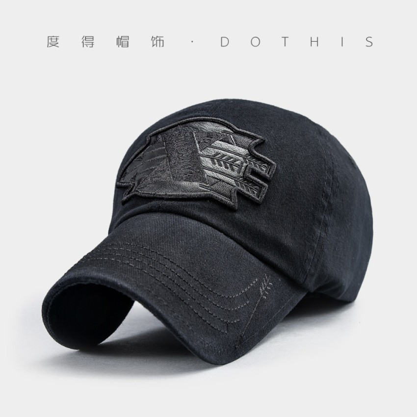 Dijual Topi Bordir Baseball Pria Gaya Korea  Hitam   Hitam  Diskon