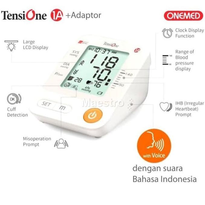 Tensimeter Digital Suara Bahasa Indonesia TensiOne Alat Tensi Darah