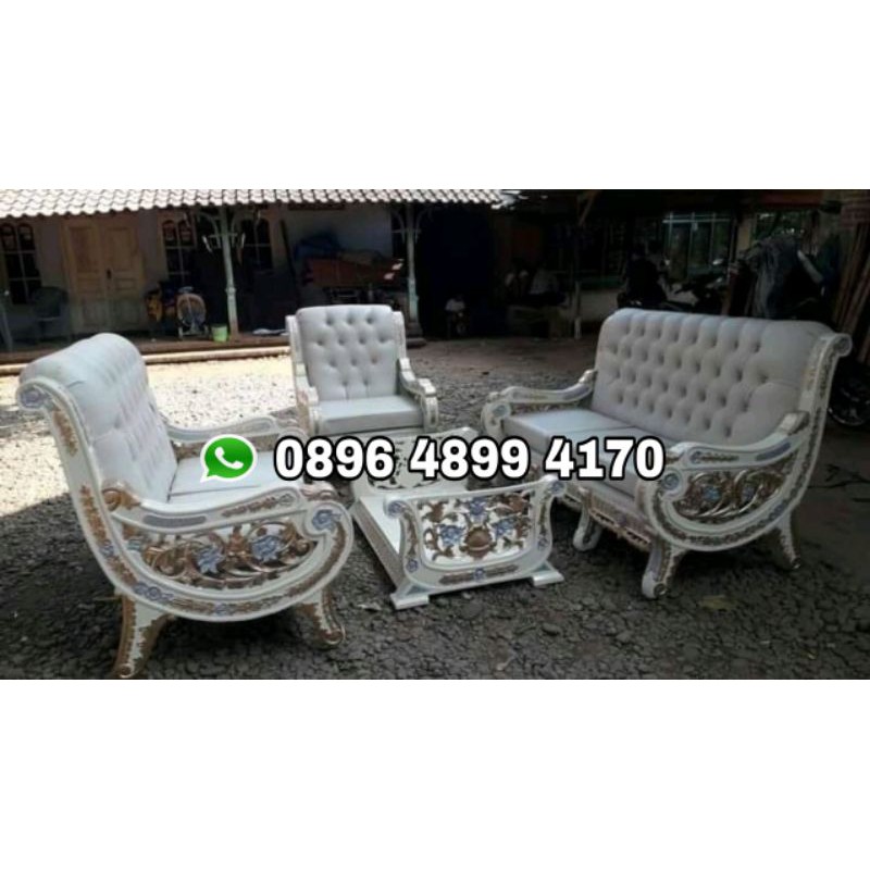 kursi tamu raffi ahmad kayu jati furniture Jepara