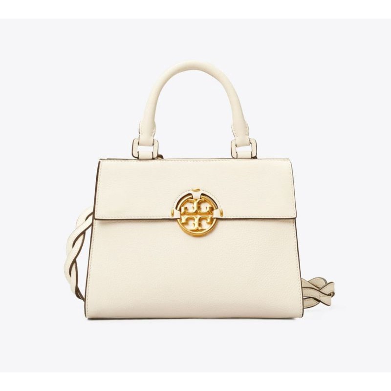 Tory Burch Miller Top Handle Satchel White Leather