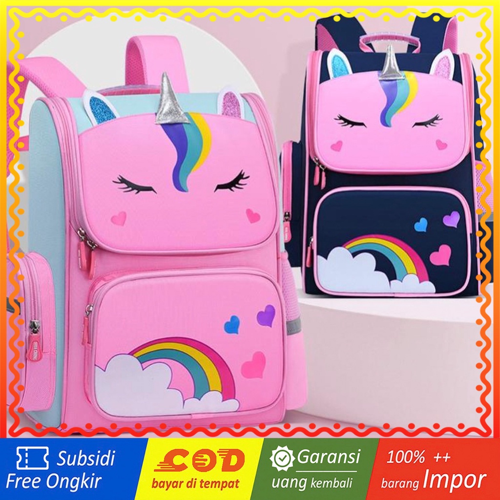 WWH13 Tas Anak Sekolah TK SD Ransel Unicorn New Impor TKM