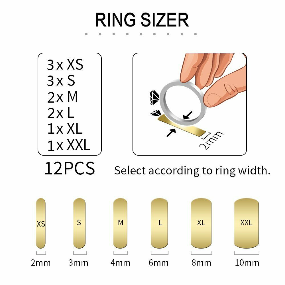 12Pcs Silicone Invisible Ring Size Regulator/Transparent Resizer Loose Rings Pad Fit Any Rings Jewelry Tools