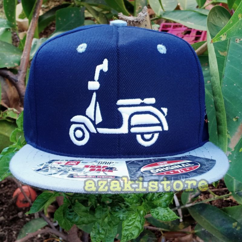 Topi Snapback Bordir Scooter Klasik