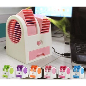 Ac duduk/KIPAS ANGIN MEJA /MINI AC DOUBLE FAN USB GENGGAM/ AC Mini