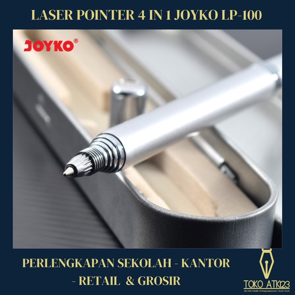 Laser Pointer / Penunjuk Laser / Senter / Bolpen Joyko 4in1 LP-100