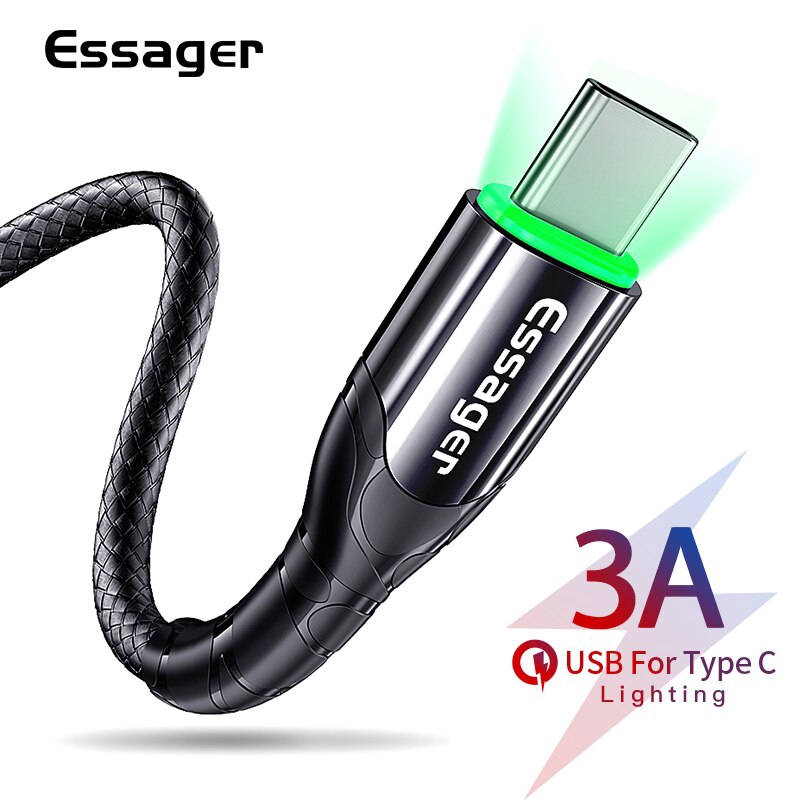 

Eeger Kabel Charger USB Tipe C Fast Charging untuk Samsung Xiaomi Redmi oppo USB-C 3M