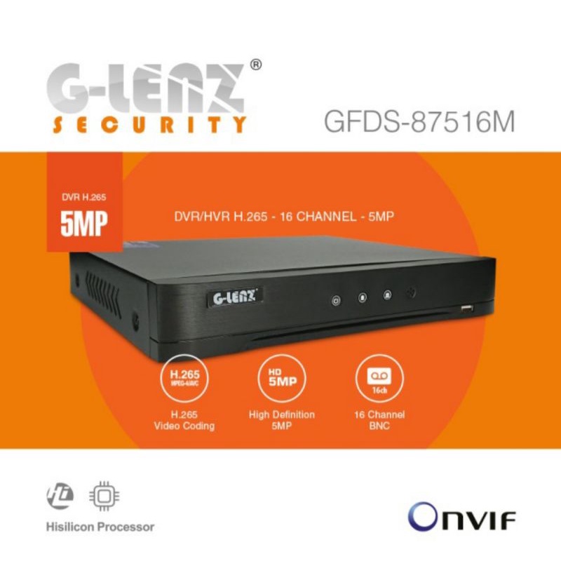 DVR 16CH GLENZ 5MP DVR CCTV 16 CH 4K