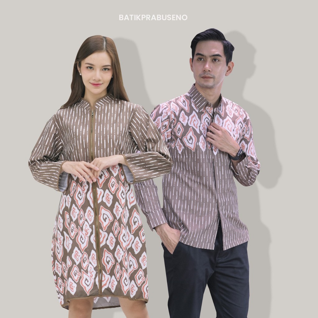 Tunik Rintik Tanaku Jiwa Hem Baju Kemeja Batik Pria Wanita Lengan Panjang Slimfit Ori Prabuseno Coup