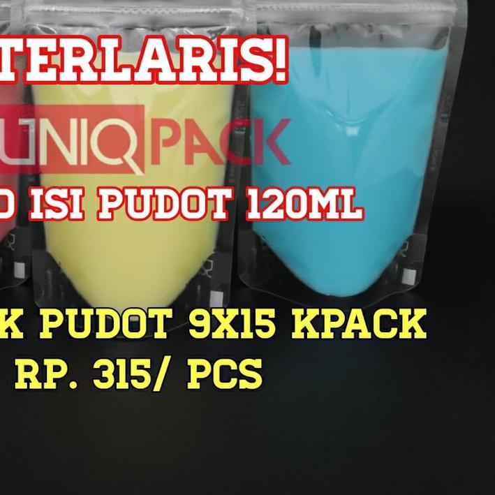 [Anti bocor] Plastik Pudot Polos 9X15 Kpack/ Standing Pouch Pudot/ Puding Sedot 100 pcs