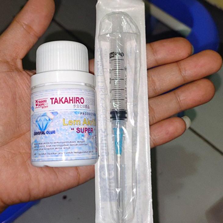 

[KODE JL7MF] Lem Akrilik Super Bening crystal glue + FREE suntikan.
