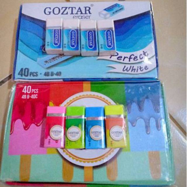 

(490gr) 1pak/ 40pcs Penghapus setip eraser pensil goztar