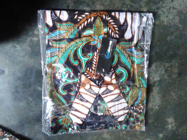 Trolistore Batik Wanita Motif Gradasi Kuning Lengan Pendek Grosir Batik Pekalongan