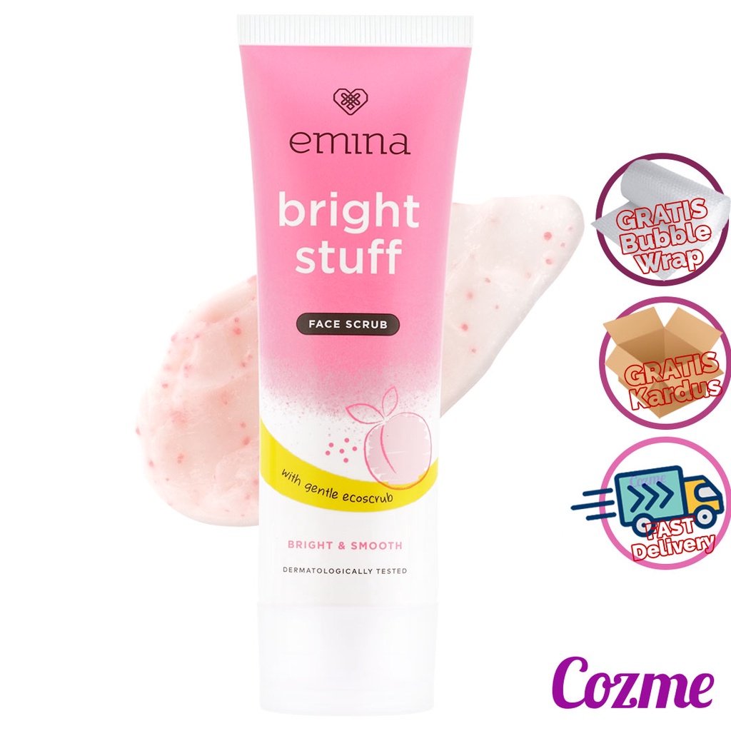 EMINA Bright Stuff Bundle Face Scrub dan Moisturizing Cream