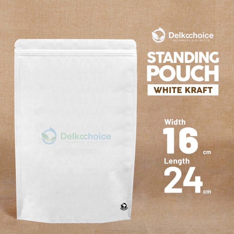 Standing Pouch Kraft Non Window White Plastik Kemasan