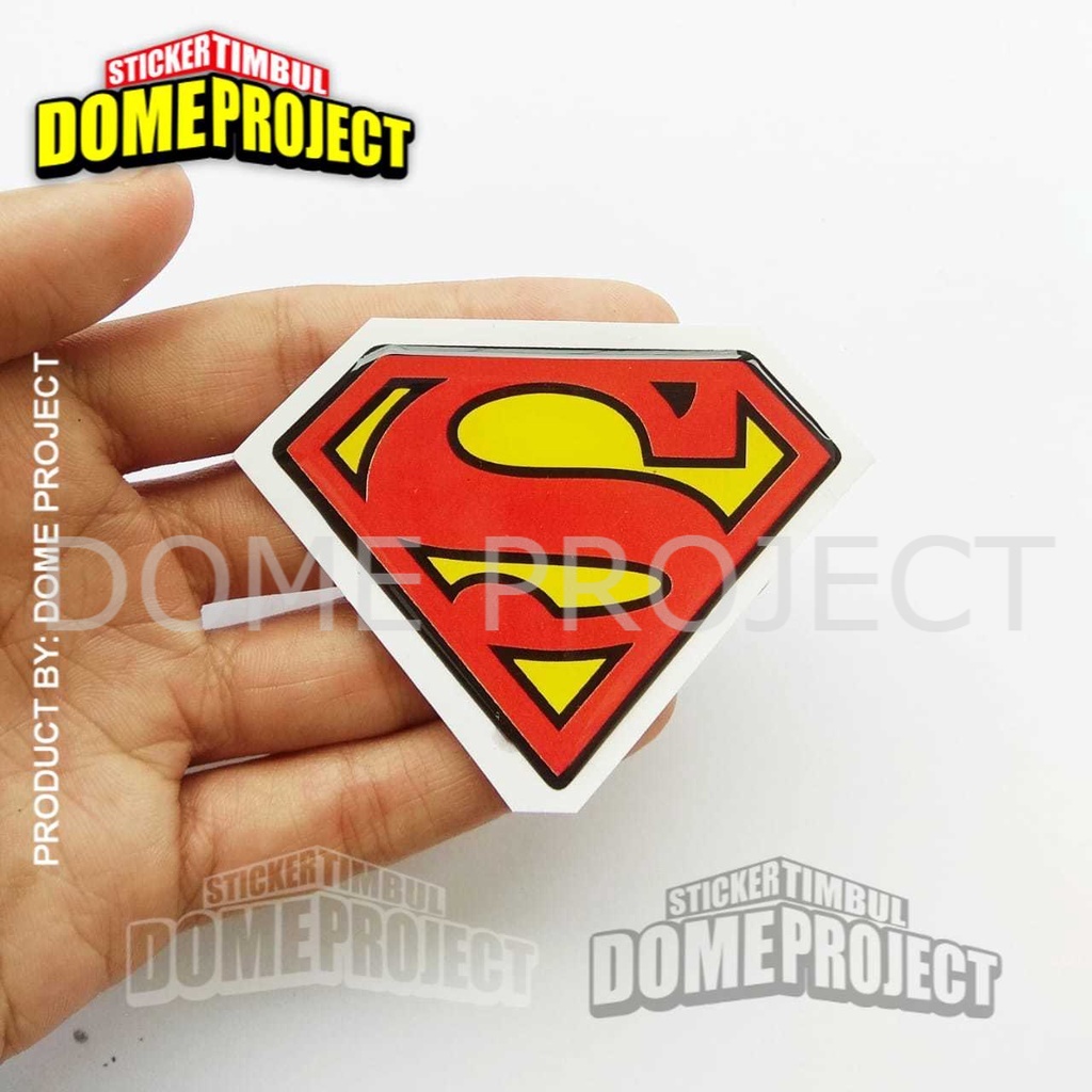 SUPERMAN LOGO STIKER EMBLEM LENTUR AKSESORIS SEPEDA MOTOR OUTDOOR