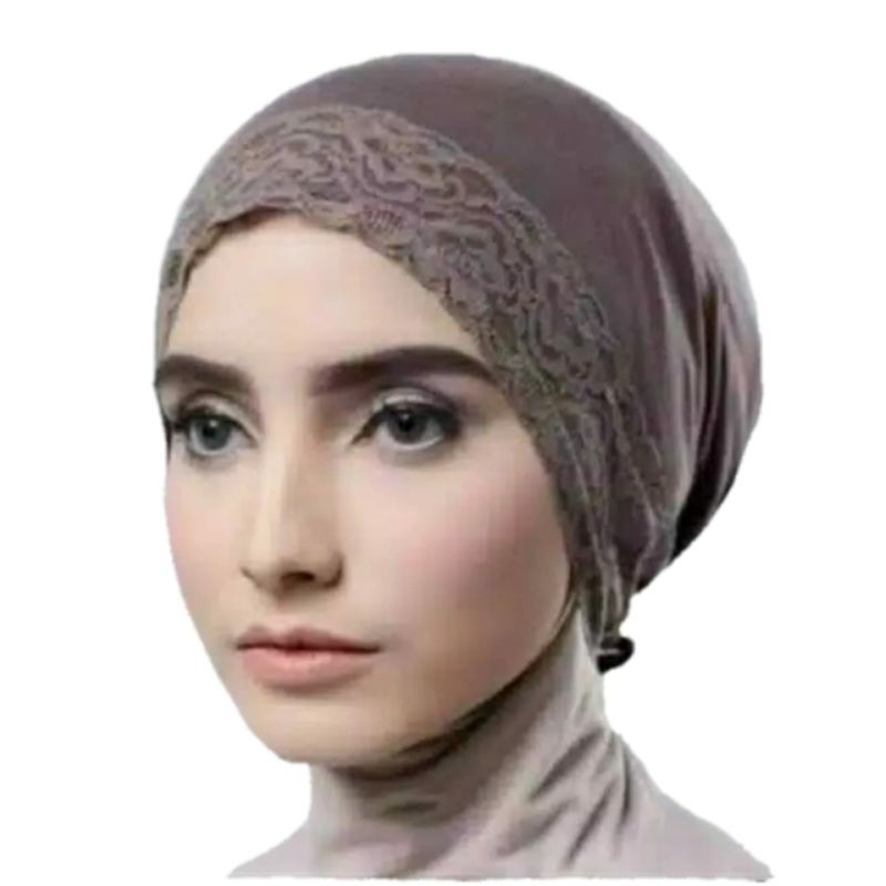 Ciput Turki Inner Renda Daleman Kerudung Brokat