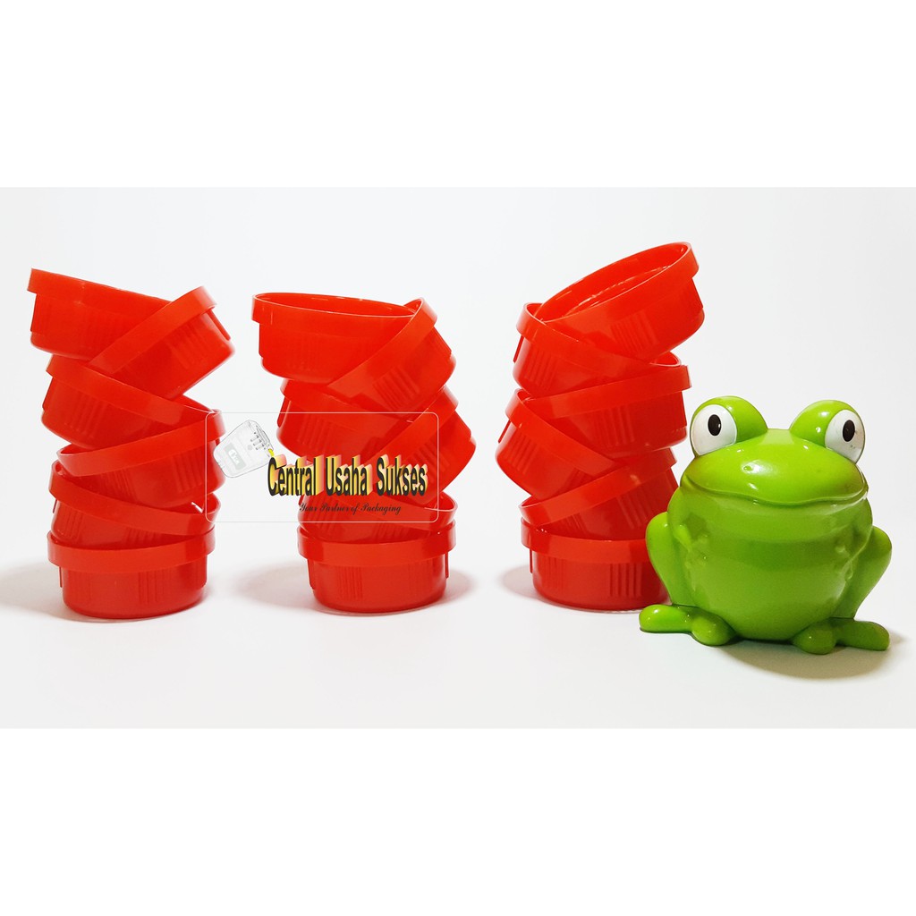 Tutup Jerigen Jerrycan 5 Liter Mulut Besar MERAH 1 set segel termasuk hi sheet didalam tutupnya