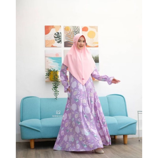 NFS - Gamis cantik shira dress sheika hijab warna Lilac size M