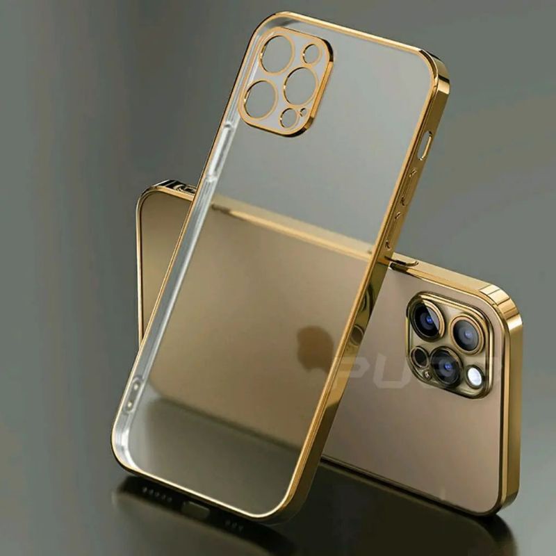 IPHONE 12 PRO MAX Case Square List Chrome Frame Plating