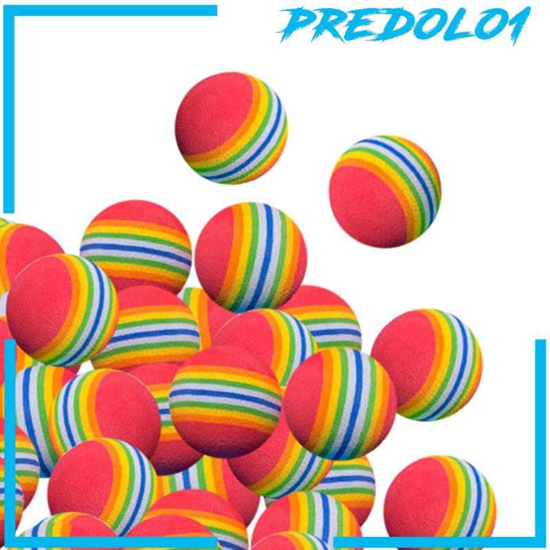 [PREDOLO1] 50x EVA Sponge Golf Balls Stripe Foam Practice Golf Ball 42mm