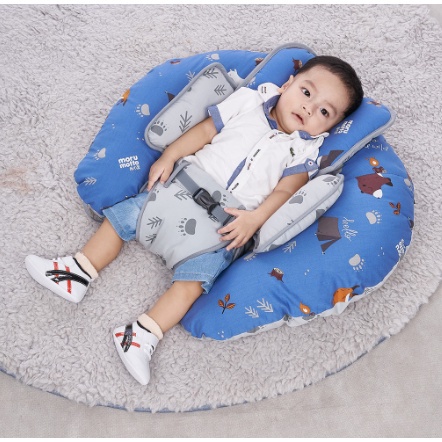 Morumotto 5in1 Bantal Menyusui + Alas Stroller Bear and Friends - MMB3006