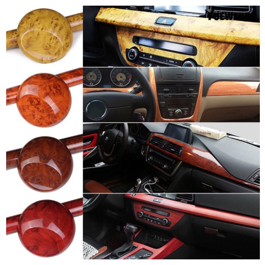 30x100 cm Car Stickers Wood Grain Interior Trim Cover Car Styling Change Color Film/Stiker Interior Mobil Motif Kayu