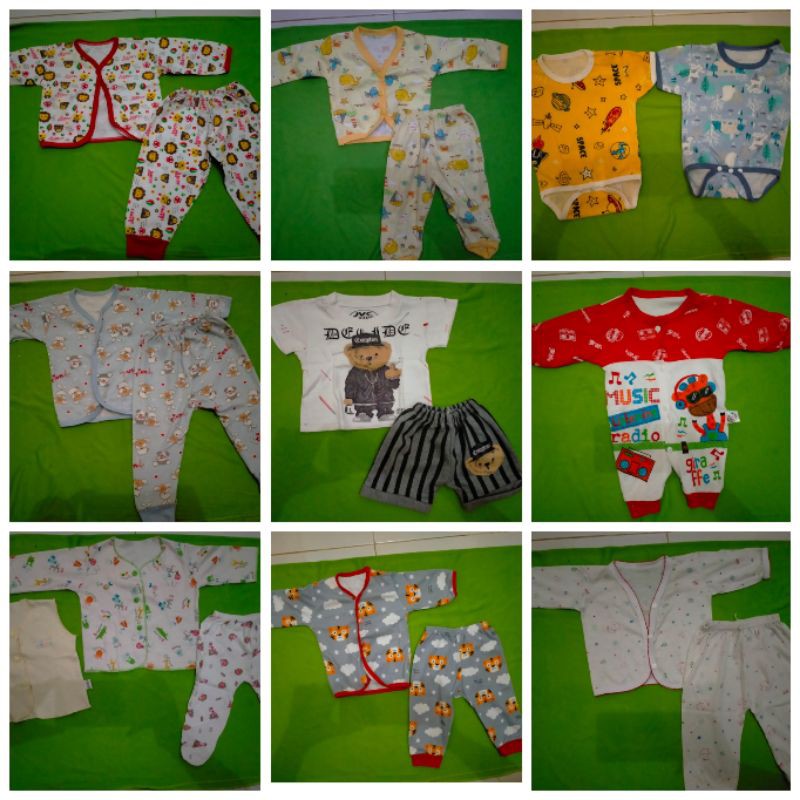 preloved baju newborn, jumper , romper , atasan , bayi , baby  0-3 bulan second bekas murah