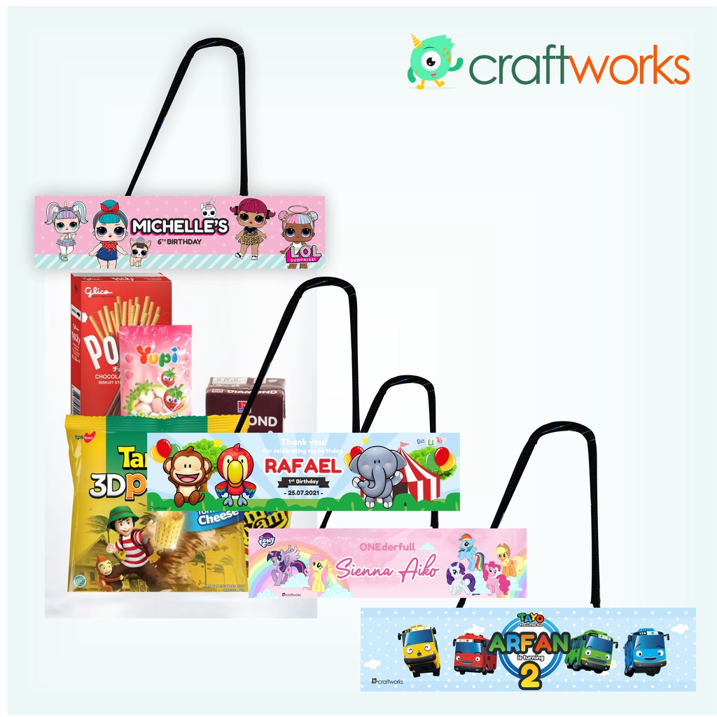 

BINGKISAN SNACK ULANG TAHUN / BIRTHDAY SNACK BAG / GOODIE BAG - CUSTOM
