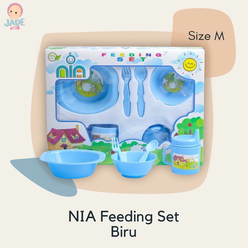 FEEDING SET NIA MEDIUM - SET ALAT MAKAN BAYI NIA MEDIUM