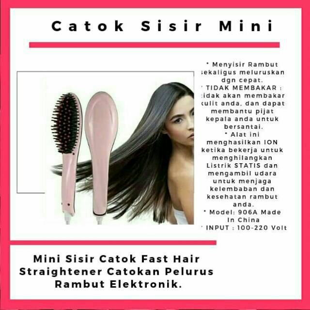 Trend-SISIR CATOK MINI HQT-906A PELURUS RAMBUT NON LED / CATOK RAMBUT / FAST HAIR STRAIGHTENER