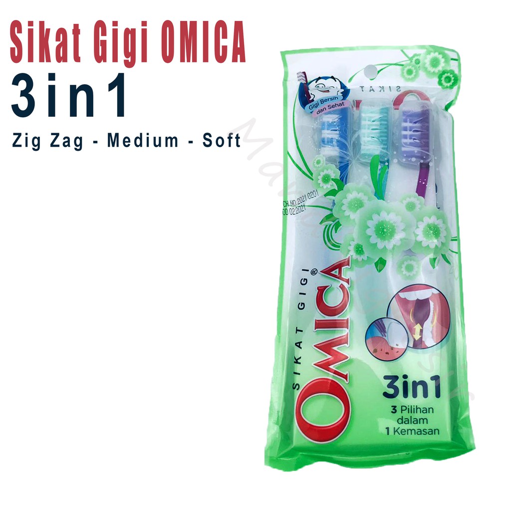 Sikat Gigi * Omica * 3in1 * 3 pcs