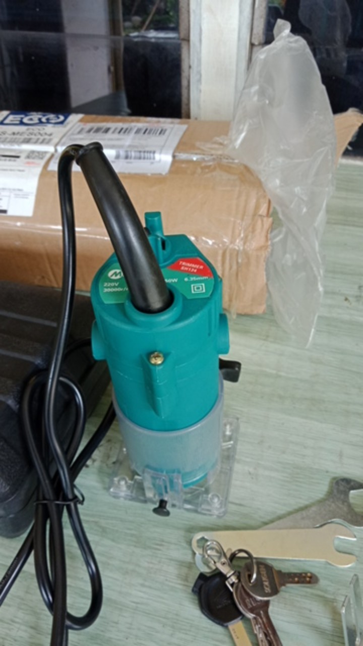 Mailtank Sh134 Wood Trimmer 6mm 1/4 Inchi Mesin Router Profil List Kayu Trimer Ruter Set