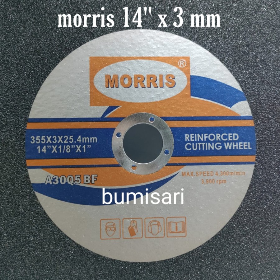 Batu gurinda 14&quot; x 3 mm Morris grinding wheel / batu gurinda 14&quot; murah