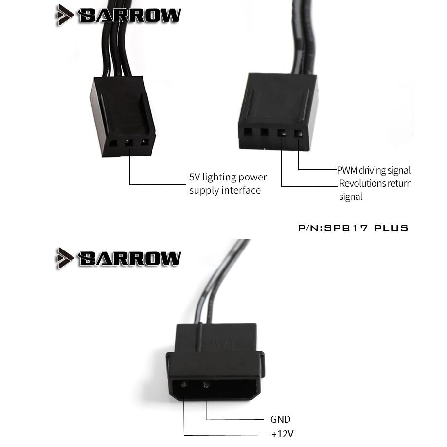 BARROW SPB17 PLUS LRC 2.0 Addressable RGB PWM Speed 17W DDC Pump