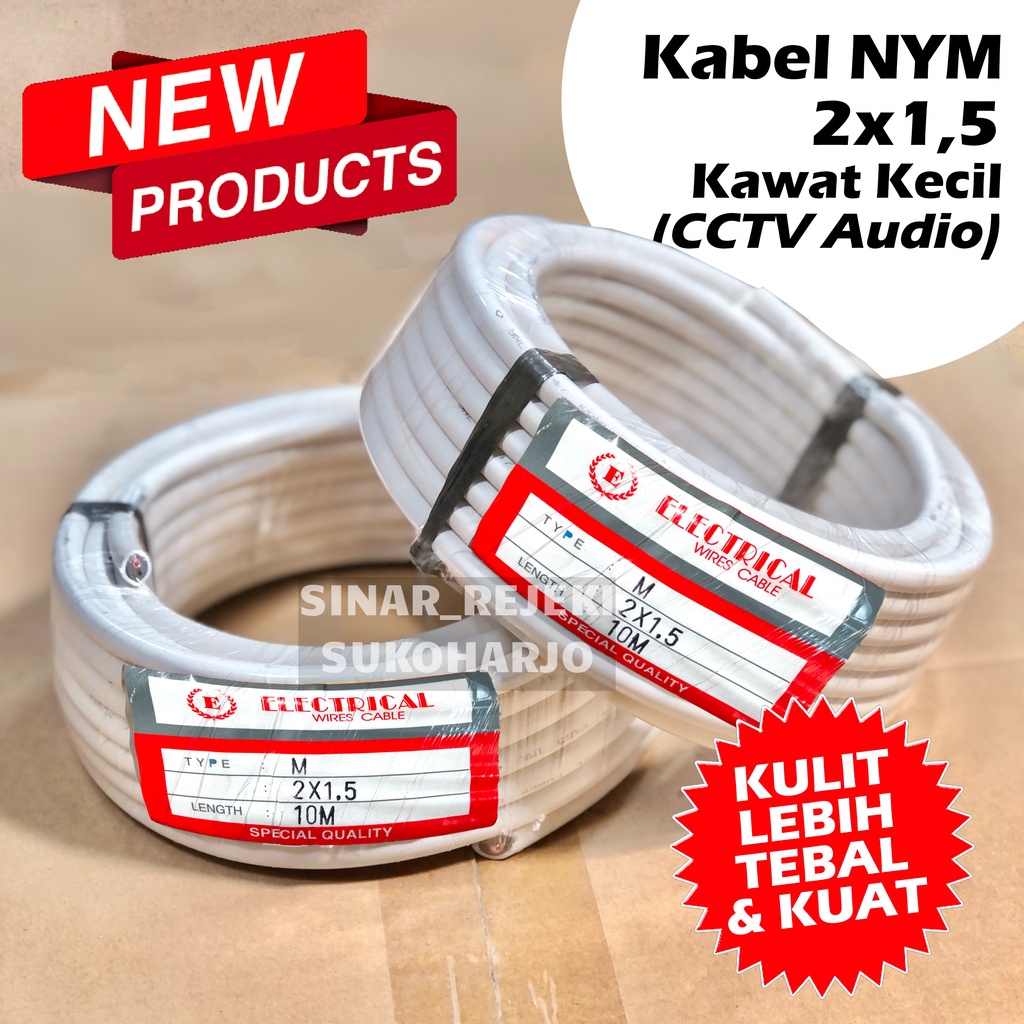KABEL NYM 2X1.5 Kabel Listrik PLASMA / NIKHA / RZ Panjang 10 Meter (( BACA DESKRIPSI !! ))