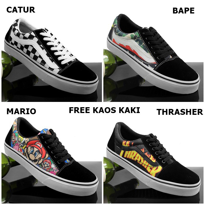 SEPATU PRIA VANS OLDSKOOL MOTIF 3D GRANDE ORIGINAL