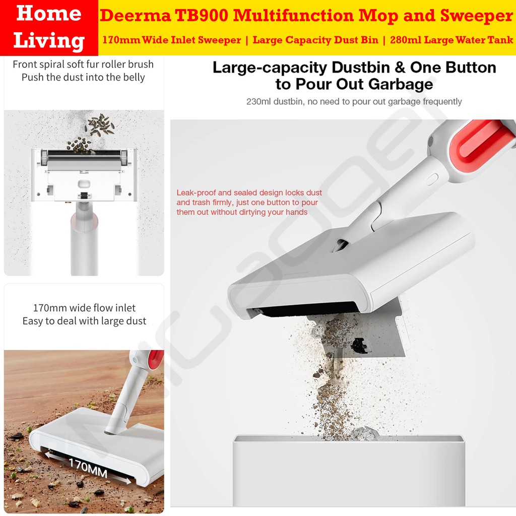 Deerma TB900 TB 900 Multifunction Mop Sweeper - Alat Pel dan Sapu