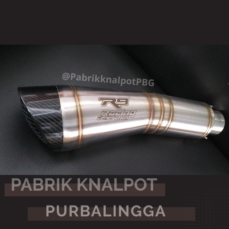 FULLCACING Knalpot Motor Racing R9 H2 TITAN Slip On Ninja Cb Rr Mono Facelif Pengiriman