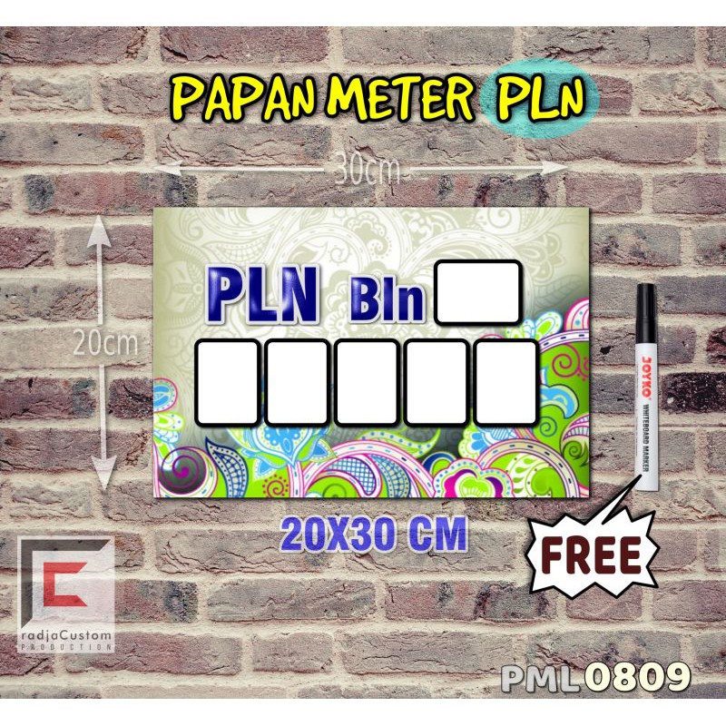 

RadjaCustom Papan Meter Listrik PLN PAM motif Unik - Flower 09